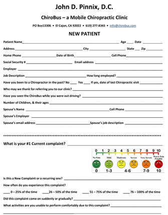 New Patient Form